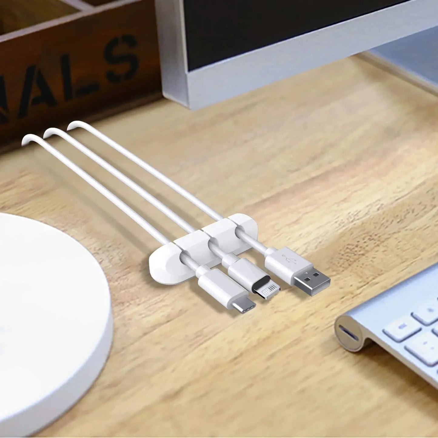 Organizador de cables USB de silicona NNBILI